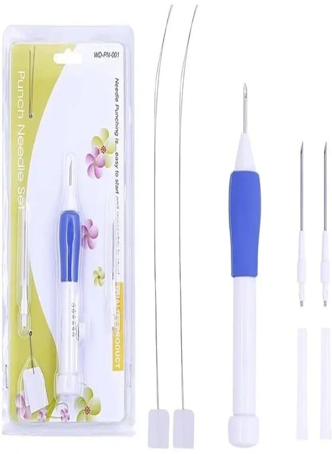 GEMSY Adjustable Punch Needle Embroidery Set with 3 Interchangeable Needles & Threaders | DIY Yarn, Thread, Sewing & Textile Crafts Tool Kit, Needlework Crafts - Image 1